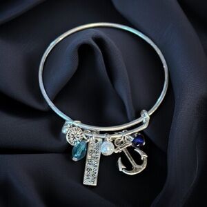 Hope is an anchor for the soul charm bangle bracelet